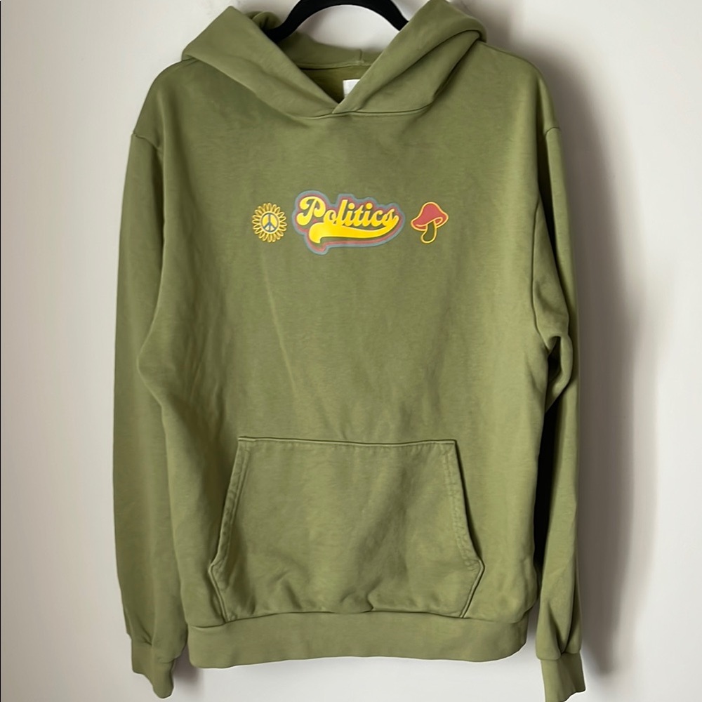 Politics Medium Green Hoodie
